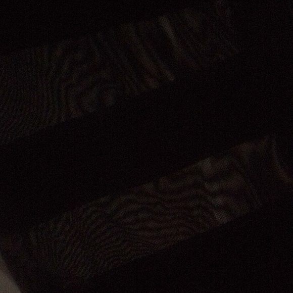 Size small Shaza black poly Lycra with sheer stripes on abdomen cocktail . - Picture 4 of 6